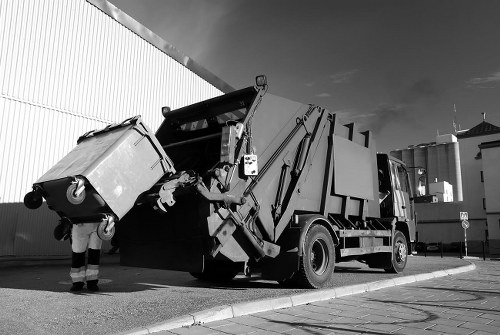 Rubbish removal service team at work in Hillingdon